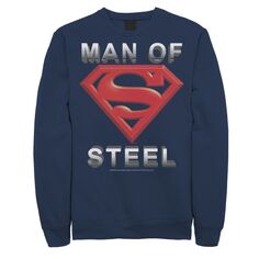 Мужской свитшот с текстовым логотипом Superman Man Of Steel DC Comics