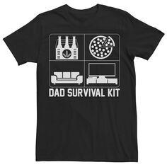Мужской комплект для выживания для папы, футболка с рисунком для телевизора, пивной диван, пицца Licensed Character