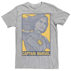 Мужская футболка с плакатом «Мстители: Финал» и «Капитан Марвел» Licensed Character