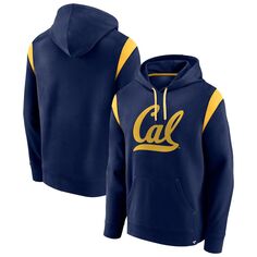 Мужской темно-синий пуловер с капюшоном с фирменным логотипом Cal Bears Gym Rat Fanatics
