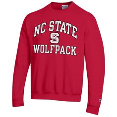 Мужской красный свитшот-пуловер NC State Wolfpack High Motor Champion