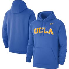 Мужской синий пуловер с капюшоном и логотипом UCLA Bruins Club Nike