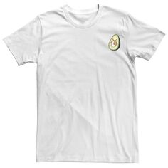 Мужская футболка с рисунком Корги Аводогго и левым нагрудным карманом Licensed Character, белый