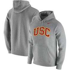 Мужской серый пуловер с капюшоном и логотипом USC Trojans Vintage School Nike