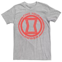 Мужская красная футболка с логотипом Black Widow Find Your Power Marvel
