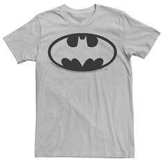 Мужская футболка с логотипом на груди и логотипом Бэтмен DC Comics, серебристый