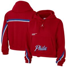 Пуловер с капюшоном Jordan Brand Philadelphia 76Ers, красный