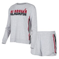 Пижамный комплект Concepts Sport Alabama Crimson Tide, серый