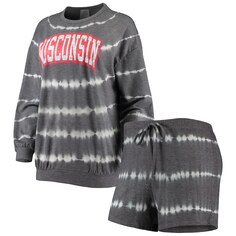 Пижамный комплект Gameday Couture Wisconsin Badgers, угольный