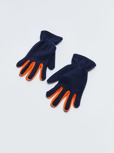 Цветные блоки Флисовые перчатки для мальчиков LCW Accessories