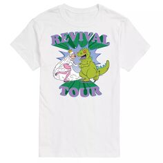 Футболка Big &amp; Tall Rugrats Reptar Revival Tour с графическим рисунком Nickelodeon, белый