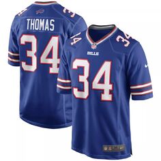 Мужская майка для пенсионеров Thurman Thomas Royal Buffalo Bills Game Nike