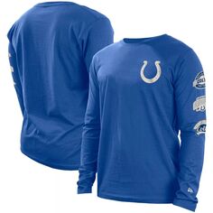 Мужская футболка с длинным рукавом Royal Indianapolis Colts Hype 2-Hit New Era
