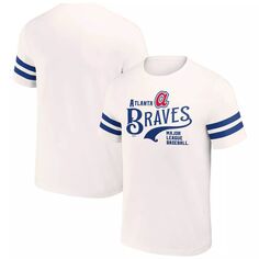 Мужская винтажная футболка Darius Rucker Collection от Fanatics Cream Atlanta Braves Yarn Dye