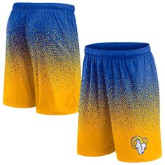 Мужские фирменные шорты Los Angeles Rams с эффектом омбре королевского/золотого цвета Fanatics