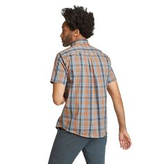 Мужская рубашка на пуговицах с короткими рукавами Big &amp; Tall Voyager Flex Eddie Bauer