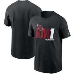 Мужская черная футболка с рисунком игрока Kyler Murray Arizona Cardinals Nike