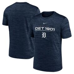 Мужская темно-синяя футболка Detroit Tigers с надписью Velocity Performance Nike