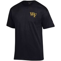 Мужская футболка Black Wake Forest Demon Deacons Stack 2-Hit Champion