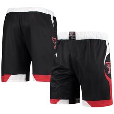 Мужские черные баскетбольные шорты Texas Tech Red Raiders Team Replica Under Armour