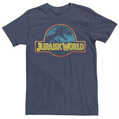 Мужская яркая техническая футболка с классическим логотипом Jurassic World Classic Licensed Character