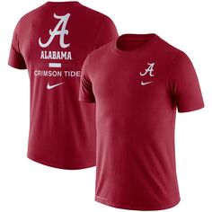 Мужская футболка Crimson Alabama Crimson Tide DNA с логотипом Performance Nike