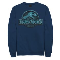 Мужская толстовка с логотипом Two Lost In The Deep Jurassic World, синий