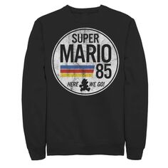 Мужская винтажная флисовая рубашка в стиле ретро Nintendo Super Mario Here We Go &apos;85 Licensed Character