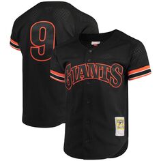 Мужская футболка Mitchell &amp; Ness Matt Williams Black San Francisco Giants Fashion Cooperstown Collection, сетчатый тренировочный трикотаж с ватиновым принтом