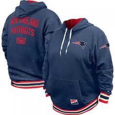 Мужской темно-синий пуловер с капюшоном New England Patriots Big &amp; Tall NFL New Era