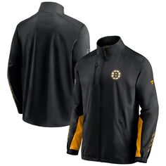 Мужская фирменная черная куртка Boston Bruins Authentic Pro Locker Room с молнией во всю длину на катке Fanatics