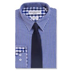 Мужской комплект из классической рубашки и галстука современного кроя Nick Graham
