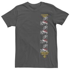 Мужская футболка Clever Raptor Head с принтом сбоку Jurassic World