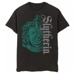 Мужская футболка с логотипом Slytherin Dark Badge Harry Potter