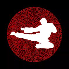 Виды боевых искусств — мужская футболка с надписью Word Art LA Pop Art, серый