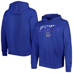 Мужской пуловер с капюшоном Royal Indianapolis Colts Ink Dye New Era