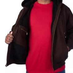 Мужская рабочая куртка Smith&apos;s, куртка из парусины с капюшоном на подкладке из шерпы Smith&apos;s Workwear, коричневый