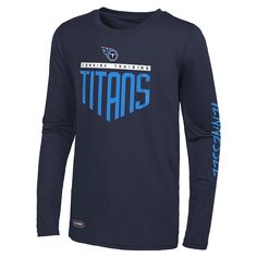 Мужская темно-синяя футболка с длинным рукавом Tennessee Titans Impact Outerstuff