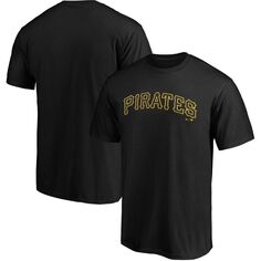 Мужская черная футболка с официальной надписью Pittsburgh Pirates Fanatics