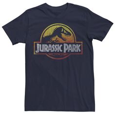 Мужская футболка с логотипом и графическим рисунком «Парк Юрского периода» темно-красного цвета Jurassic World, синий