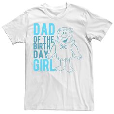 Мужская футболка с надписью Flinstones Barney Dad Of The Birthday Girl Licensed Character