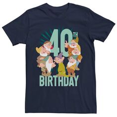 Мужская футболка с рисунком гномов &quot;Белоснежка&quot;, групповой снимок, на 40-летие Disney