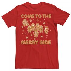 Мужская футболка с рисунком рождественской империи Come To The Merry Side Cookies Star Wars