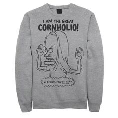 Мужской свитшот с контурным рисунком Beavis and Butt-Head Great Cornholio Licensed Character