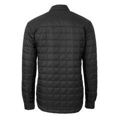 Мужская стеганая куртка-рубашка Rainier PrimaLoft с эко-утеплением Cutter &amp; Buck, черный