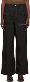 Черные брюки с напуском Dion Lee