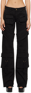 Черные джинсовые брюки карго Blumarine