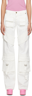 SSENSE Эксклюзивные белые джинсовые брюки карго Blumarine