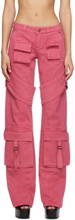 Эксклюзивные розовые джинсовые брюки карго SSENSE Blumarine