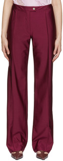 SSENSE Эксклюзивные бордовые блестящие брюки VAILLANT